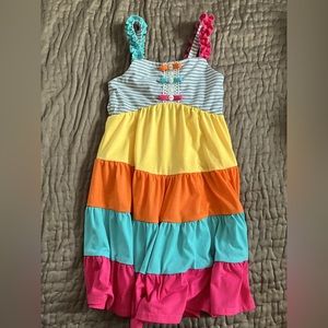 EUC spring ruffle dress size 7